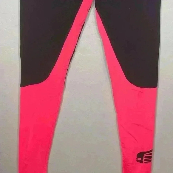 Hydrogen Fast Full Hot Pink Black Active Wear Leggings Size XL - Picture 4 of 6